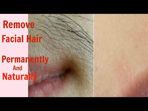 (DIY) How to Remove FACIAL HAIR Naturally at Home || NO Pain Formula Video