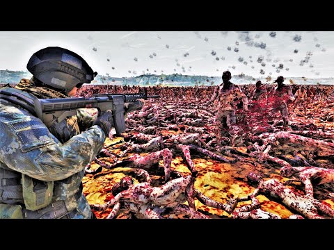 U.S SPECIAL FORCES Invade OMAHA BEACH Infested with 3 MILLION Zombies! - UEBS 2 | BATTLE SIMULATOR 2