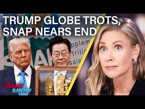 特朗普在韓國獲得 "金冠"，SNAP 的削減卻在美國引發恐慌 | 每日秀 (Trump Gets a Golden Crown in South Korea While SNAP Cutoff Causes Panic in U.S. | The Daily Show)
