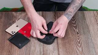 Сумка-чехол на пояс с металлическим карабином из текстиля Vintage 22223 черный.