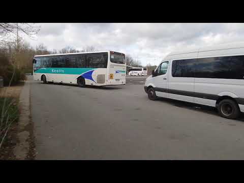Brugge : vertrek van de schoolbussen vanaf de parking Bargeplein