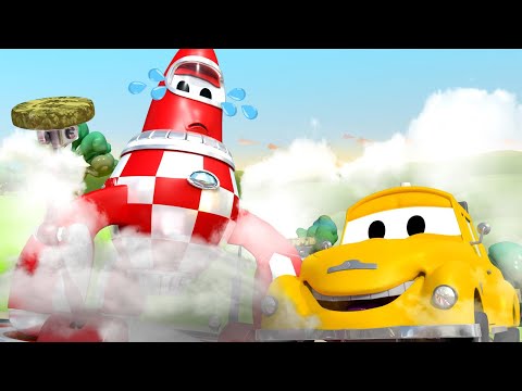 Tegljač za djecu -   Raketa  - Auto Grad ! Crtići sa kamionima