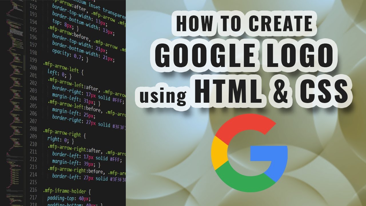 How To Create Google Logo Using HTML and CSS - TianDev