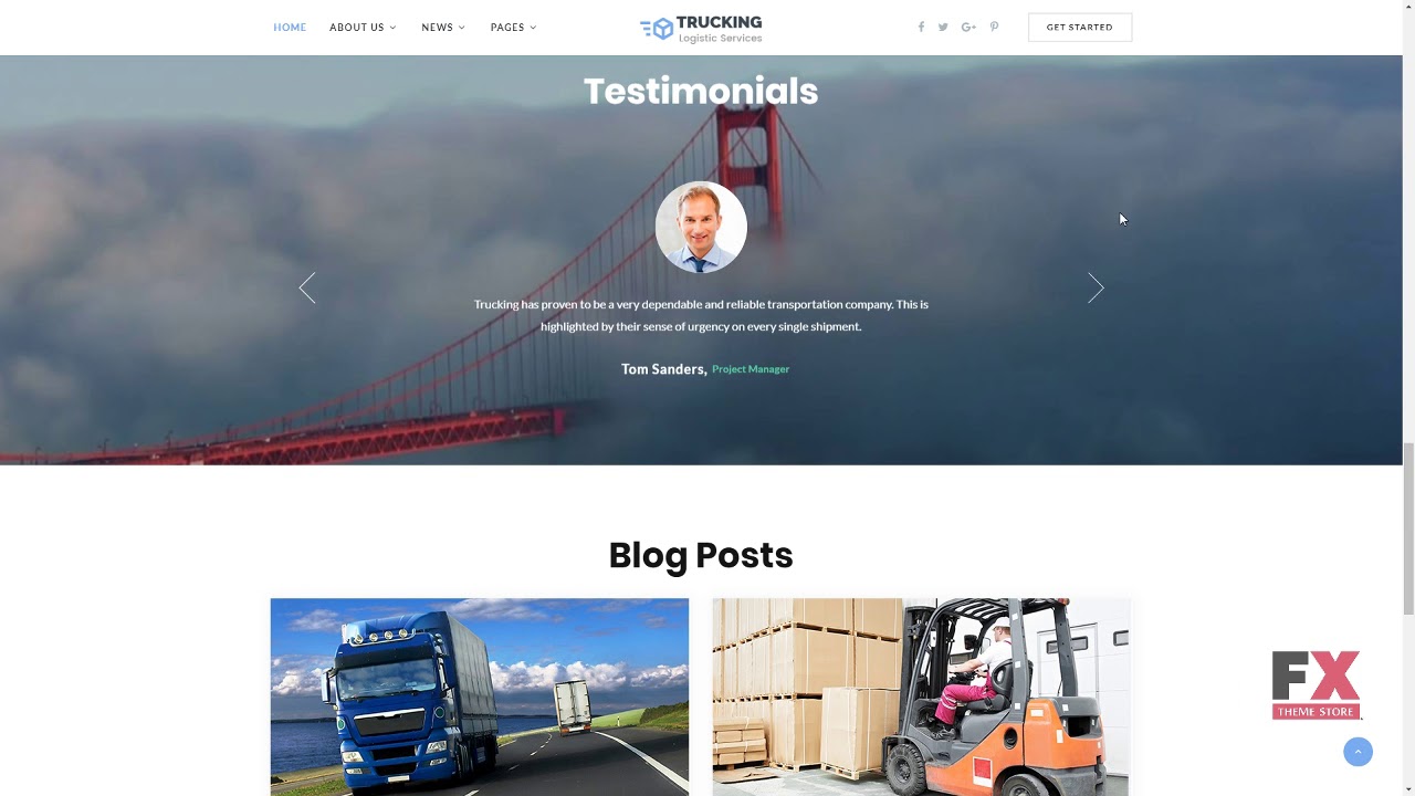 Trucking - Logistics & Transportation Services HTML Website Template