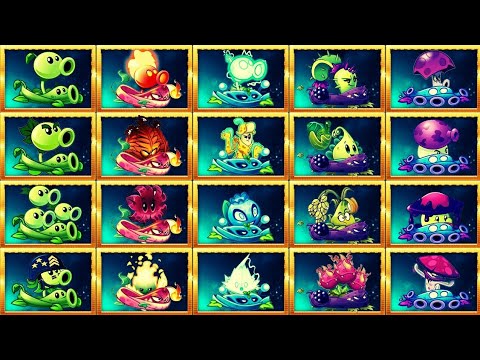 20 Random 1 Plant & 1 Vine PEA  - FIRE - LIGHTING - PULT - SHROOM - Which Team is Best? PvZ 2