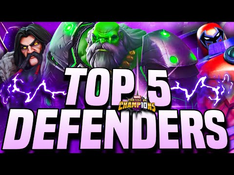 TOP 5 BEST DEFENDERS in Marvel Contest of Champions! You NEED These Champs!
