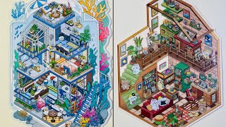 [ASMR]Use stickers to make an underwater apartment and a late-night studio~