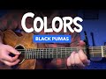 🎸 COLORS by Black Pumas • Easy Guitar Lesson (w/ Strumming & Intro Tab)
