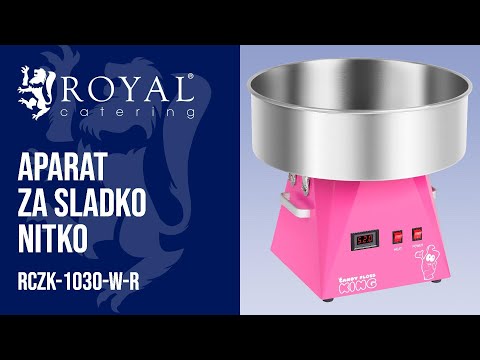 videoposnetek - Aparat za sladko nitko - 52 cm - roza