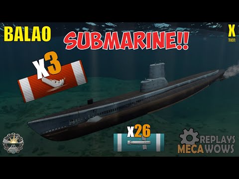Submarine Balao 3 Kills & 214k Damage | World of Warships Gameplay