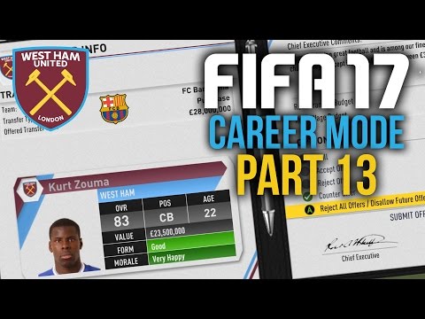 FIFA 17 Career Mode Gameplay Walkthrough Part 13 - BIG JANAURY TRANSFER WINDOW (West Ham)