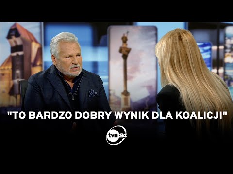 ALEKSANDER KWAŚNIEWSKI KOMENTUJE WYNIKI EXIT POLL ["KROPKA NAD I", TVN24]
