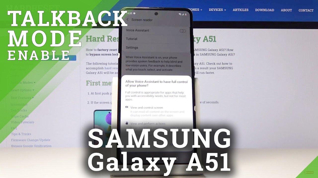 How to Turn On / Off TalkBack in Samsung Galaxy A51 – Activate Voice Assistant