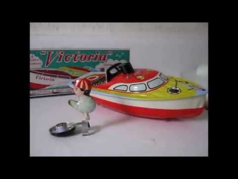 Vintage "Victoria" Steam powered Putt-Putt tin boat