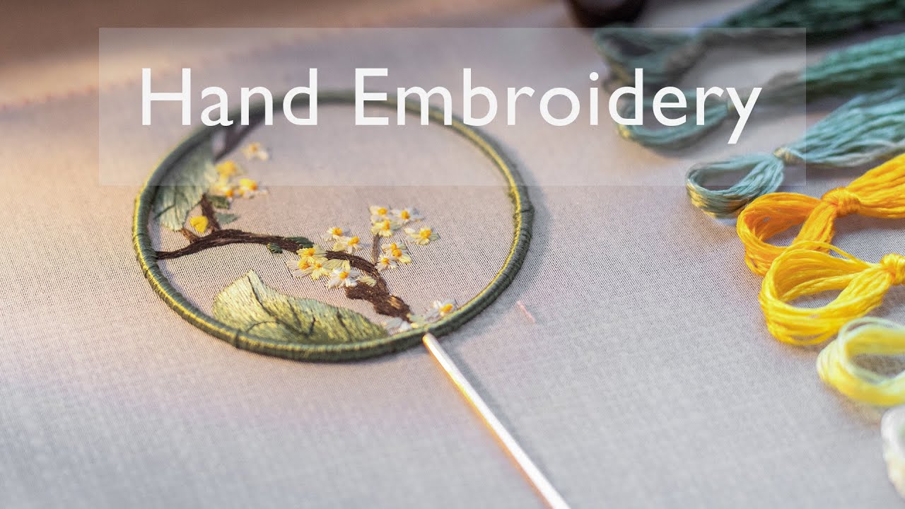 Double-Sided Chinese Silk Embroidery | Osmanthus Fan Tutorial