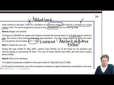 Tax Adjusted Trading Profit – Individuals part 3 - ACCA Taxation (FA 2022) TX-UK lectures
