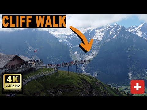 CLIFF WALK GRINDELWALD FIRST | TISSOT | SWISS ALPS SWITZERLAND | TOURISM VIDEO 4K