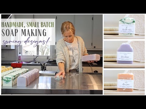 Handmade Soap Making ~ Cold Process Soap ~ Homemade Soap Bars ~ Spring Soap Designs~Small Batch Soap