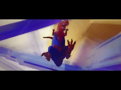 t-whip! spider t-rex scene | Spiderman: Across the spiderverse