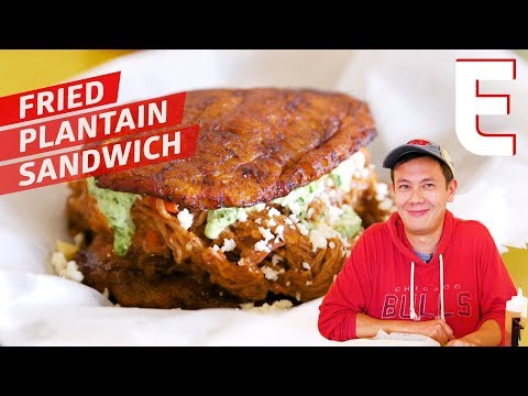 The Patacón Pintón Is Made of Shredded Beef Inside Fried Plantains — Dining on a Dime Philadelphia