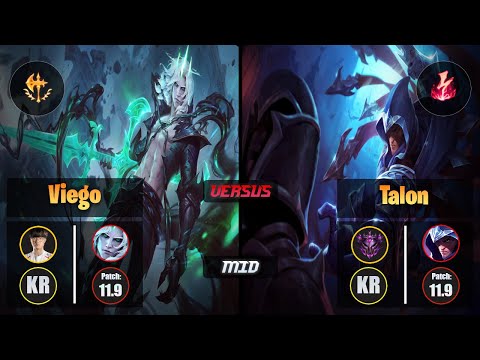 Faker VIEGO (Mid) [Conqueror] VS TALON - Master KR Patch 11.9