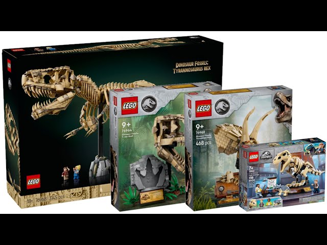 Vídeo relacionado con LEGO Jurassic World Fósiles de Dinosaurio: Cráneo de T. rex de Juguete, Juego Educativo para Niños, Niñas y Fans de la Película de 9 Años o Más de Maqueta de Construcción de Esqueleto con Huesos 76964