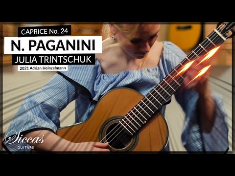 Julia Trintschuk plays Caprice No. 24 by Paganini on a 2021 Adrian Heinzelmann Classical Guitar