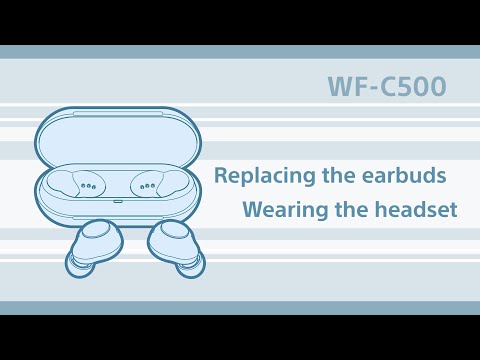 Sony WF-C500 belaidės ausinės, Baltos video