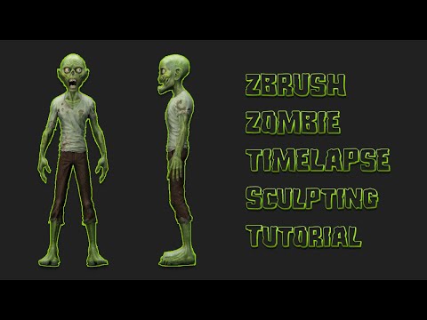 Sculpting a Zombie in ZBrush: Time-Lapse Tutorial @3dipscreation #sculpting #zbrush