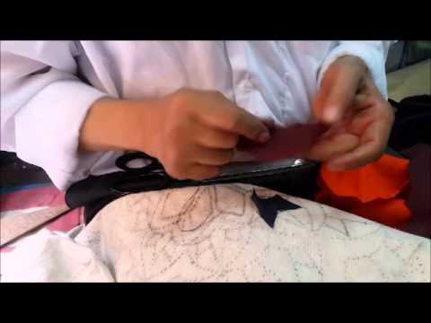 Arkan Gallery Egyptian Applique Khayamiya Correct Sitting Position and Hand Stitching