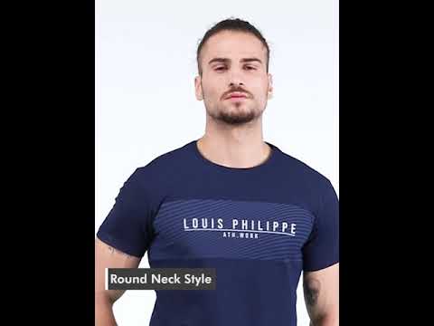 Buy Louis Philippe Blue T-shirt Online - 214937