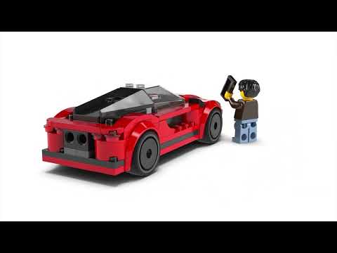 Конструктор LEGO City Красный спортивный автомобиль 109 деталей (60448)