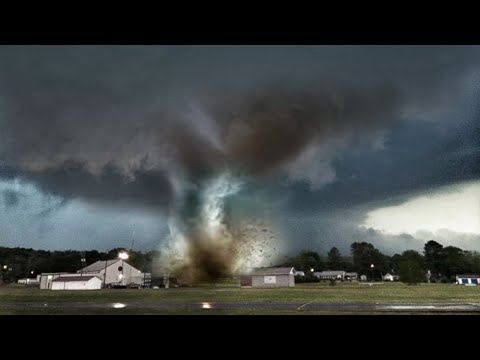 Horror in Texas ! Huge Tornado blows away houses and trees in Elgin , USA