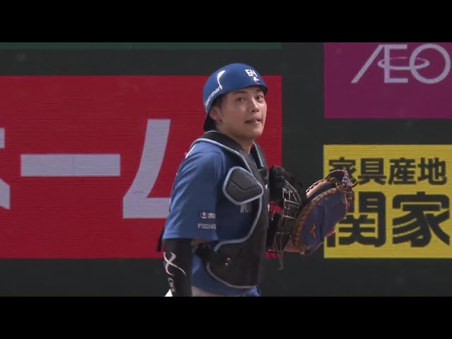 【3回裏】ゆあビーム炸裂!! ファイターズ・田宮裕涼 素早い送球で2度目の盗塁は許さず!! 2025年7月3日 福岡ソフトバンクホークス 対 北海道日本ハムファイターズ