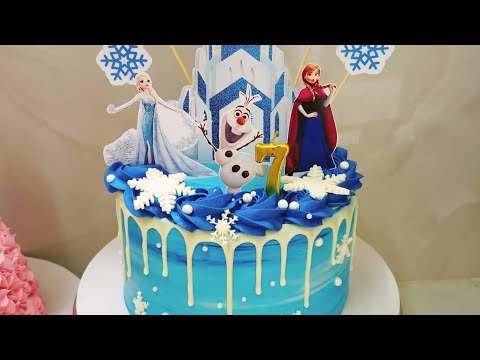 Frozen Theme Cake Ideas/ Tutorial ❄️❄️🌬️🌬️