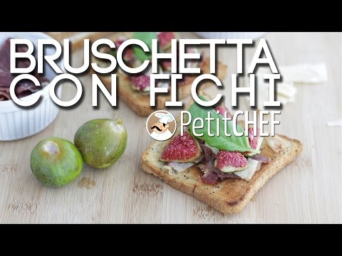 Bruschetta con fichi, parmigiano e prosciutto crudo - Antipasto sfizioso PetitChef.it