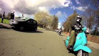 preview picture of video 'Manchester Lyons Scooter Club Ride Out April 2013 Lambretta Vespa'