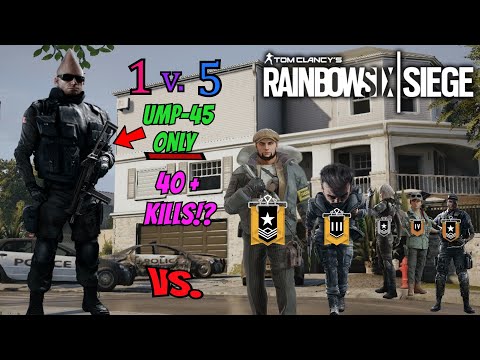 (1v5) *UMP-45 ONLY* Weapon Challenge - This Was A Mistake (40+ Kills!) - Rainbow Six Siege