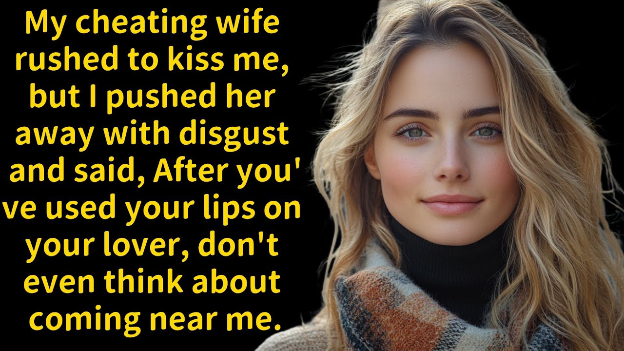 My cheating wife rushed to kiss me, but I pushed her away with disgust and said, 'After you've used