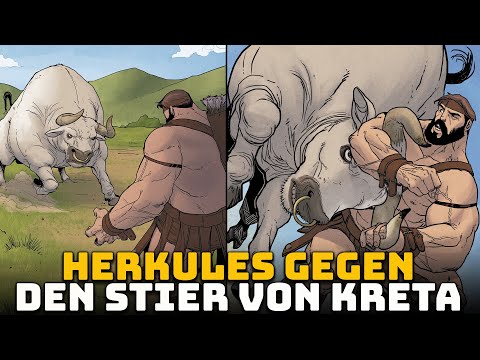 Herkules steht dem mächtigen Stier von Kreta gegenüber - Die 12 Arbeiten des Herkules #7