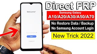 A10/A20/A30/A50/A70.. Samsung  GMAIL ACCOUNT REMOVE/FRP UNLOCK | ANDROID 9/10/11/12 (100% Working)🔥🔥