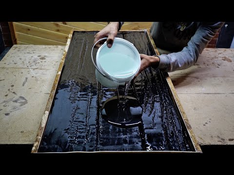 DIY Fire Epoxy Table Shou Sugi Ban