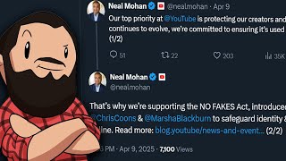 YouTube Supports The No Fakes Act! YouTube Taking On AI!