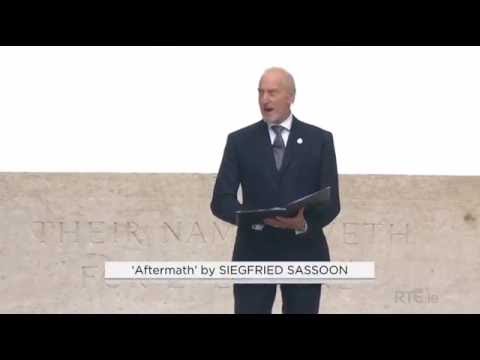 'Aftermath' by Siegfried Sassoon, read by Charles Dance (Battle of the Somme Commemoration)