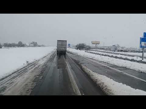 I40 west snow storm,traffic back up
