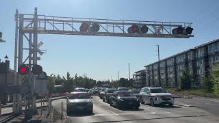 TriMet WES Commuter Rail Departing Beaverton Transit Center to Wilsonville