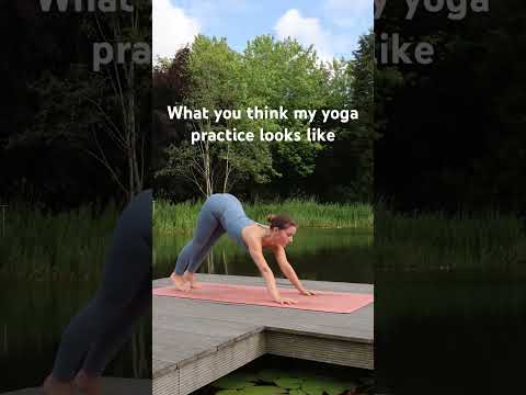 The reality of practicing yoga 😂 am I right?