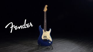 Video thumbnail for Fender American Ultra Stratocaster HSS RW, Cobra Blue | Gear4music demo by Gear4music Guitars
