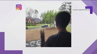 Neighbors celebrate 10-year-old boy