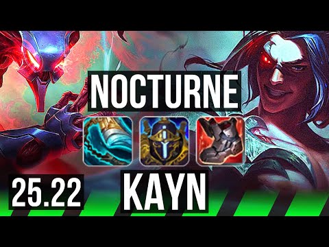 NOCTURNE vs KAYN (JGL) | 10/2/5 | EUW Master | 25.22